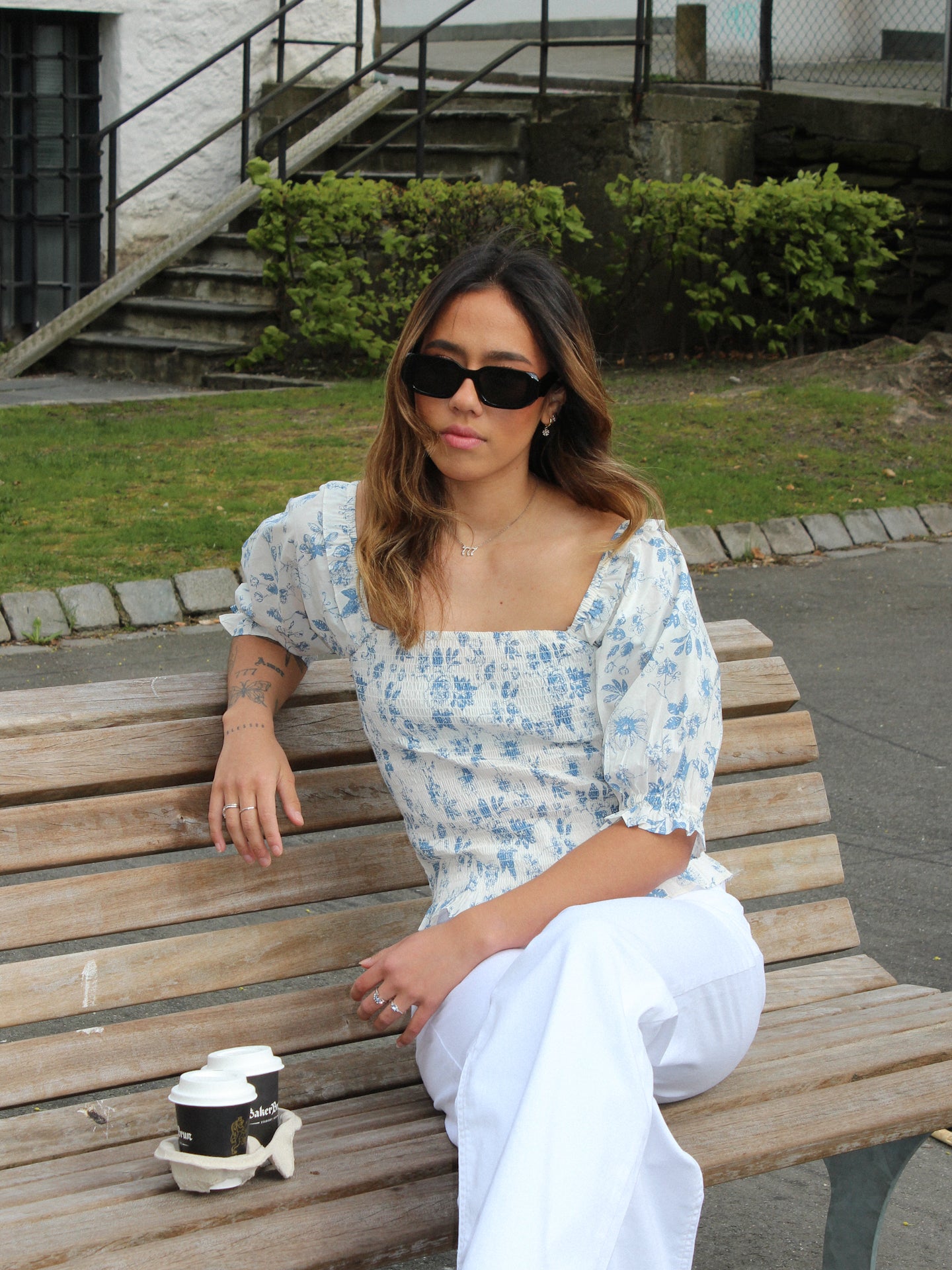 PGLOLA 2/4 Smock Top - Mønstret
